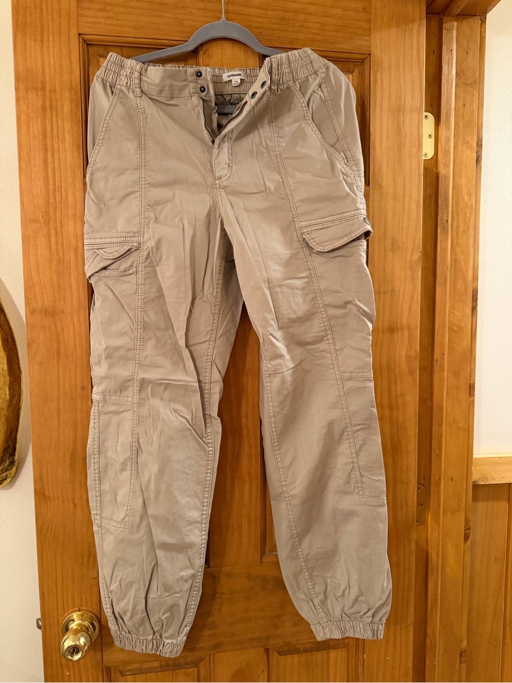 Woman’s Cargo Jogger Pants – Beige